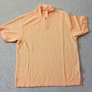 Geoffrey Beene Orange Striped Men's Shirt